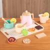 Afternoon Tea Wooden Cookies Cups Tableware Set Children Toys For Role Playing