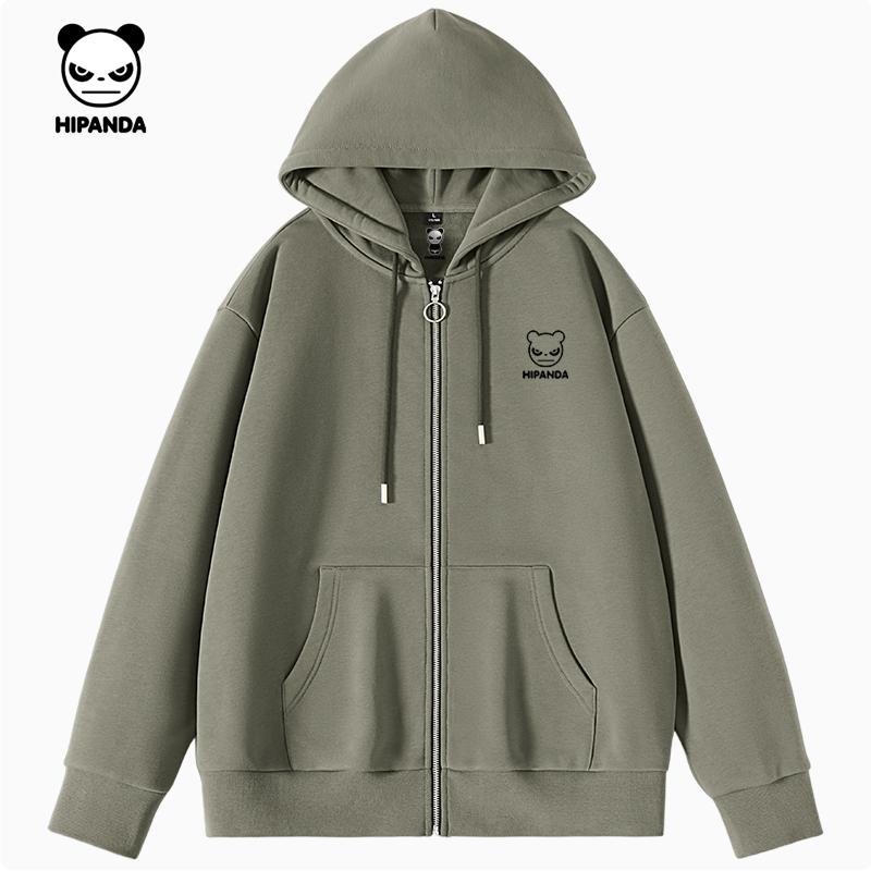 Hello Hipanda, Panda Heavy 420g casual sports hooded cardigan unisex jacket