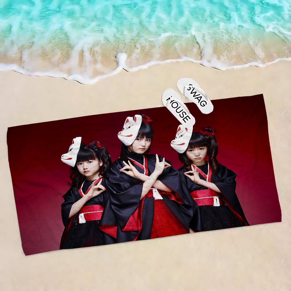 Полотенце пляжное Babymetal Разноцветные полотенца для ванны для девочки Микрофибра Быстросохнущие Индивидуальное Без песка Пляж Йога Спа Бассейн