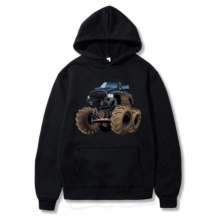 American Monster Truck Bigfoot Printed Hoodie Autumn/Winter New Street Fashion Hoodie Daily Casual Warm Hoodie Holiday Gift