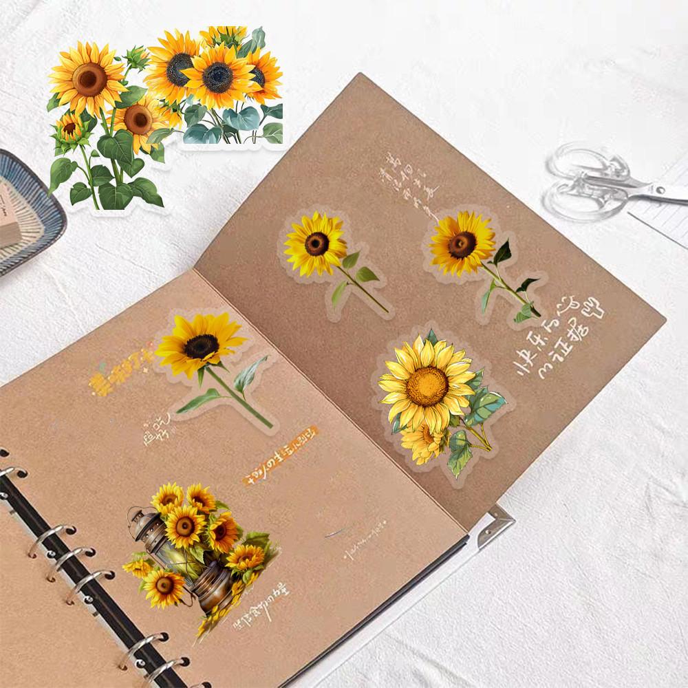 50 Bright Sunflower Stickers - Great For Phone Cases Luggage Laptops Creative Decor Animeworlds Store