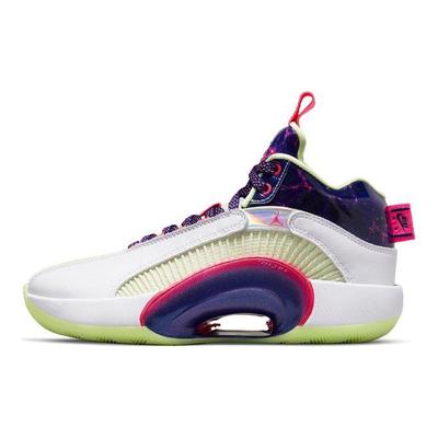 Детские кроссовки Luka Doncic x Air 35 Low GS Cosmic Deception White Multi-Color Deep Sapphire Blue DN6163-190