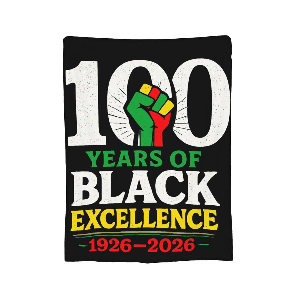 Black History - Black And White Typographic Blanket Wool Funny Warm Throw Blankets for Bedding Lounge Spring/Autumn