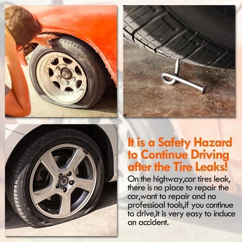10/50 шт. Ремонтные жгуты для шин Бескамерные резиновые жгуты-заполнители для автомобильных, мотоциклетных шин Набор для ремонта проколов жгуты червяки Инструменты Аксессуары
