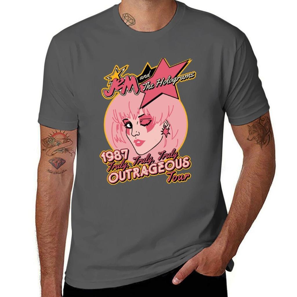 Jem Outrageous Tour Jem And The Holograms Tshirt Sporty Breathable Short Sleeve Tshirt