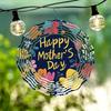Metal Art Windmill Outdoor Garden Decor Floral Wind Spinner Mother Day Gift for Home Yard Patio Dynamic 2D Wind Chime Decoration
