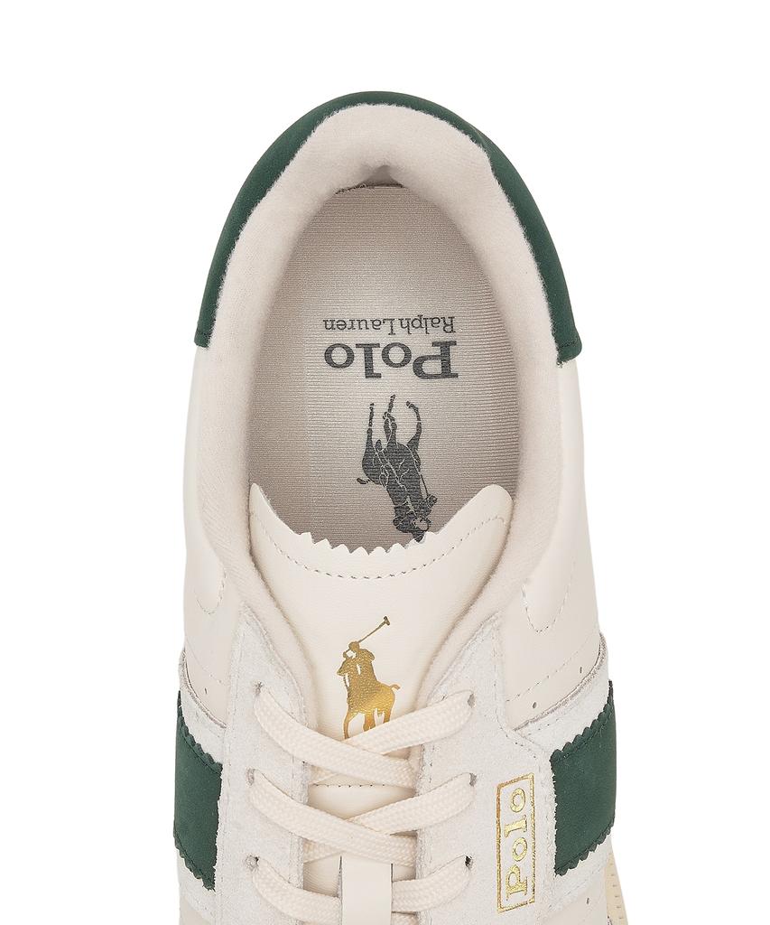 Polo Ralph Lauren Heritage Aera Leather Suede Sneakers - White
