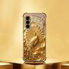 Стеклянный чехол для телефона с покрытием "Золотой павлин", подходит для Samsung Galaxy S26 S25 S24 S23 S22 S20 FE/Ultra/Plus, противоударная задняя крышка