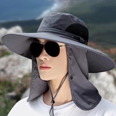 Рыболовная шляпа от солнца, большой карниз, маска для рыбалки, альпинизма, дышащая уличная защита от ультрафиолета, съемная Gorro Pescador