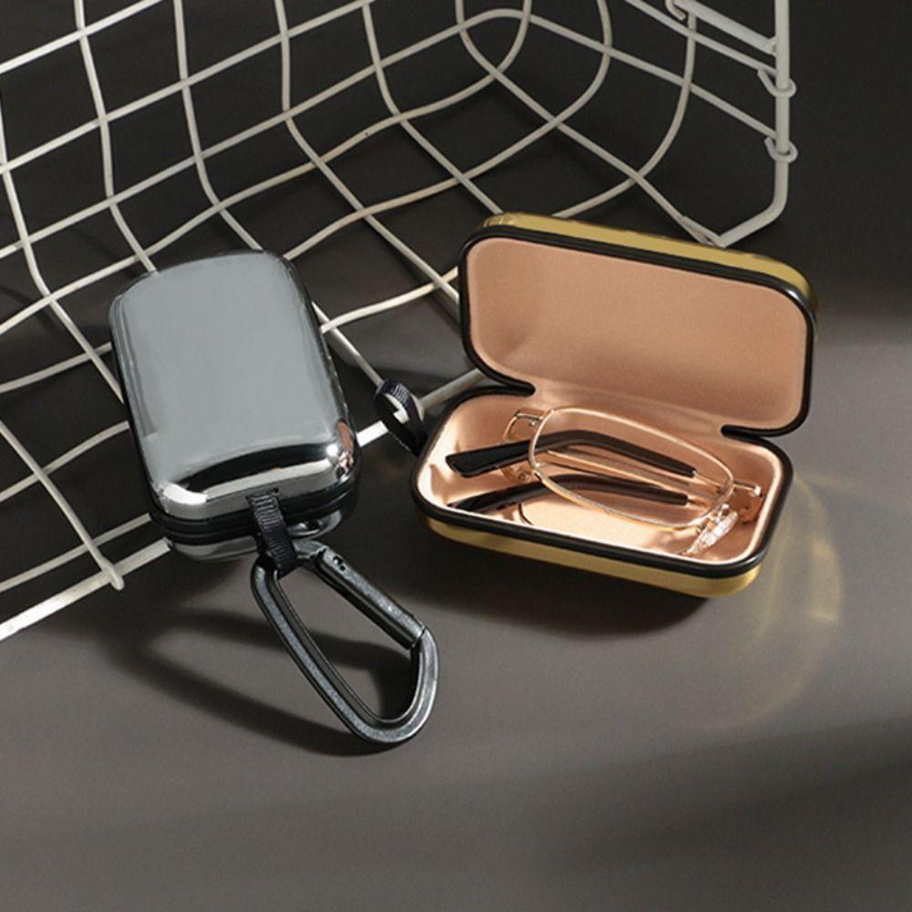 Portable Reading Glasses Box Stainless Steel Presbyopic Storage Case Simple Eyeglass Case Travel