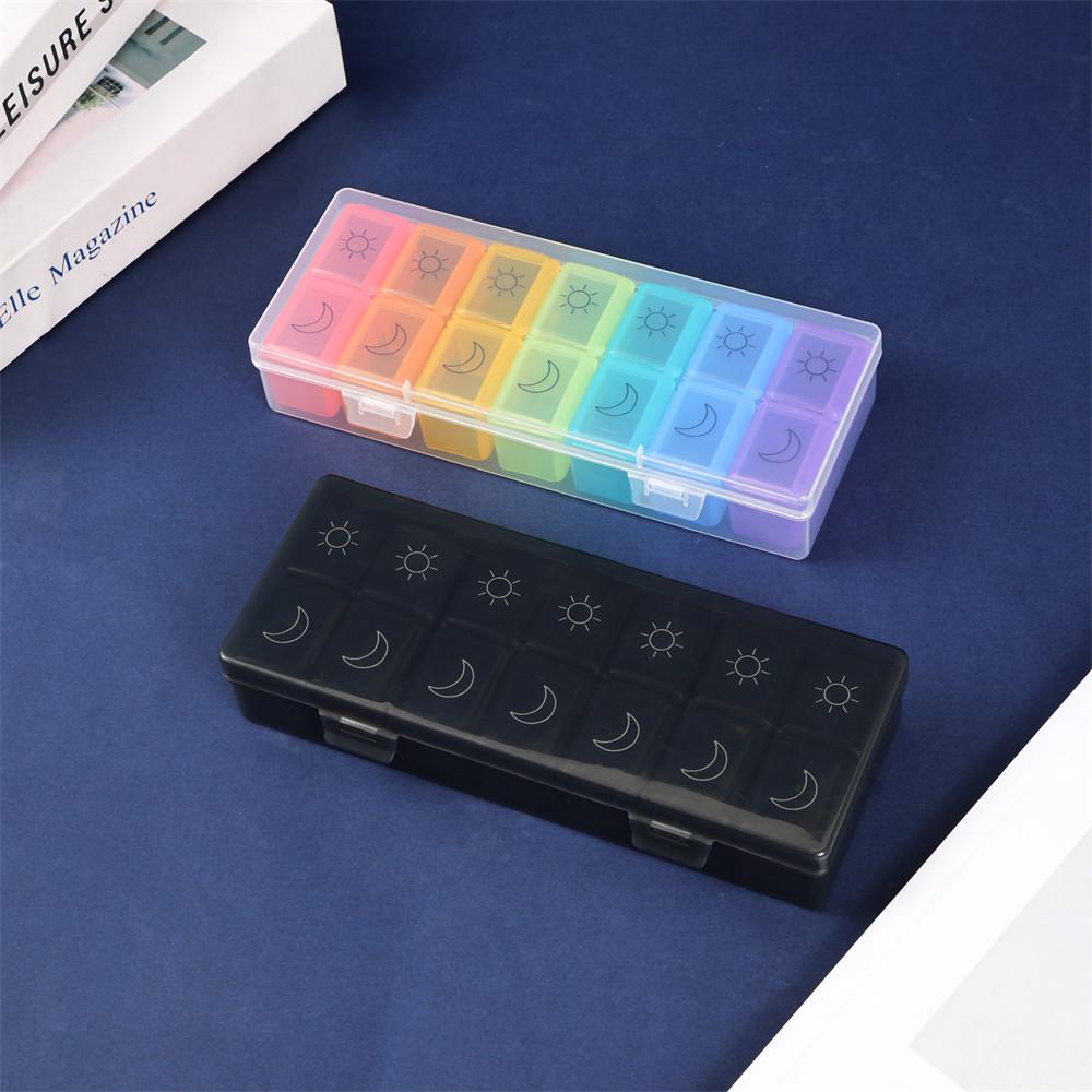 Еженедельная аптечка Rainbow с 21 или 28 отделениями для медицинских таблеток