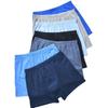 Men's Breathable Cotton Boxer Briefs - Plus Size Mid-Rise Loose Fit for Elderly