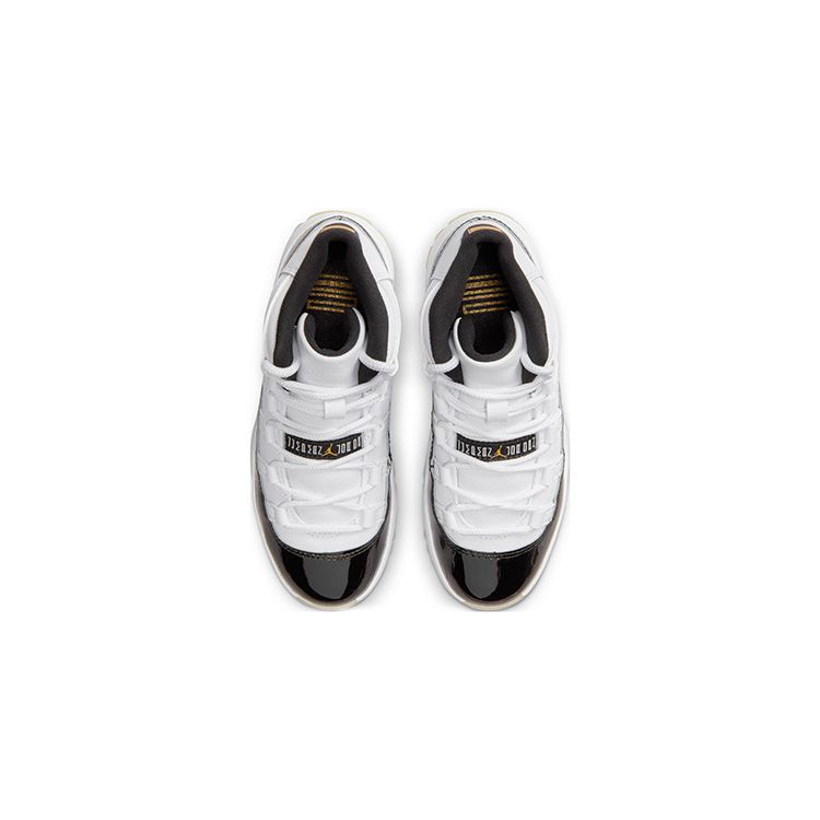 Детские кроссовки Air Jordan 11 Retro PS Gratitude / Defining Moments Белый Черный Металлик-Золотой 378039-170