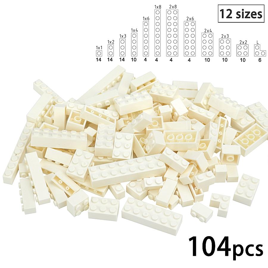 DIY Building Blocks Wall Figures Bricks 1x2 1x3 1x4 L Dots Educational Creative Construction Brick Size Compatible Small Bricks