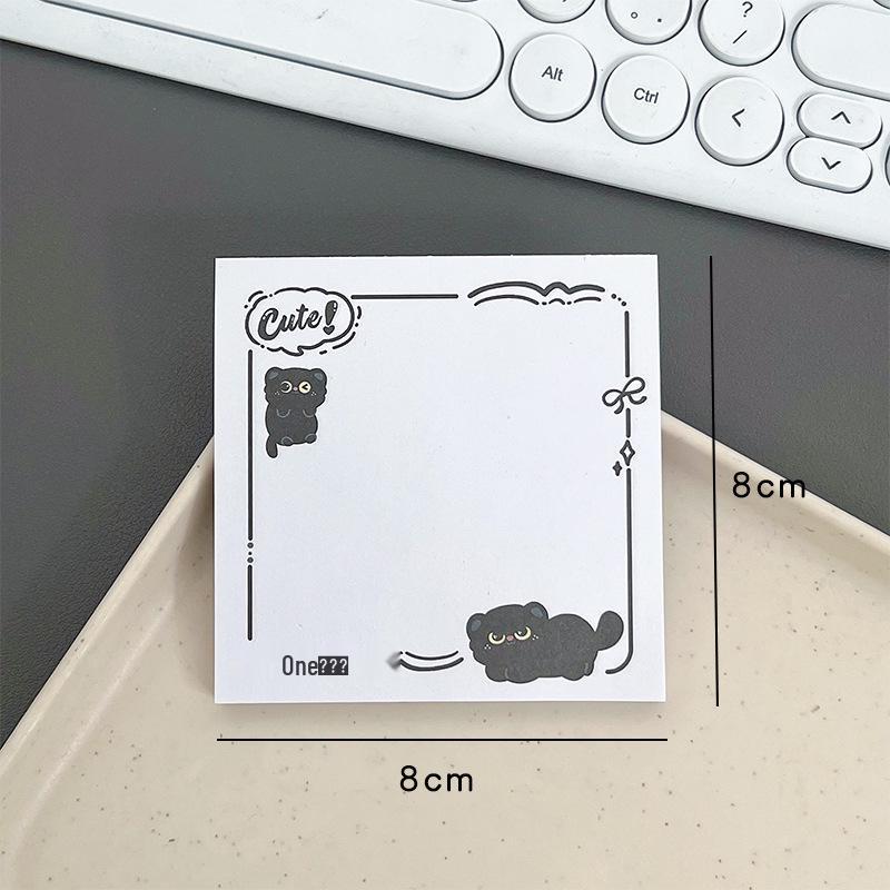 Black Kitten Non-Adhesive Memo Pad