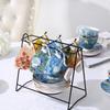 Van Gogh Art Painting Coffee Cups aand Saucer The Starry Night Sun flowers The Sower Irises Saint-Remy Coffee Tea Cups Mugs Set