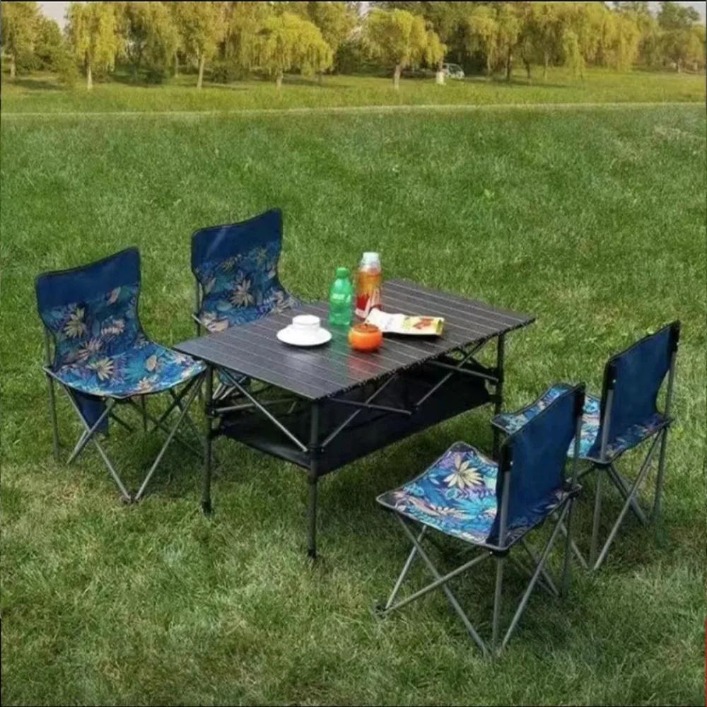 Стол для кемпинга на открытом воздухе, складной портативный сверхлегкий органайзер, столы из углеродистой стали, легкий стол для отдыха и походов в стиле яичного рулета