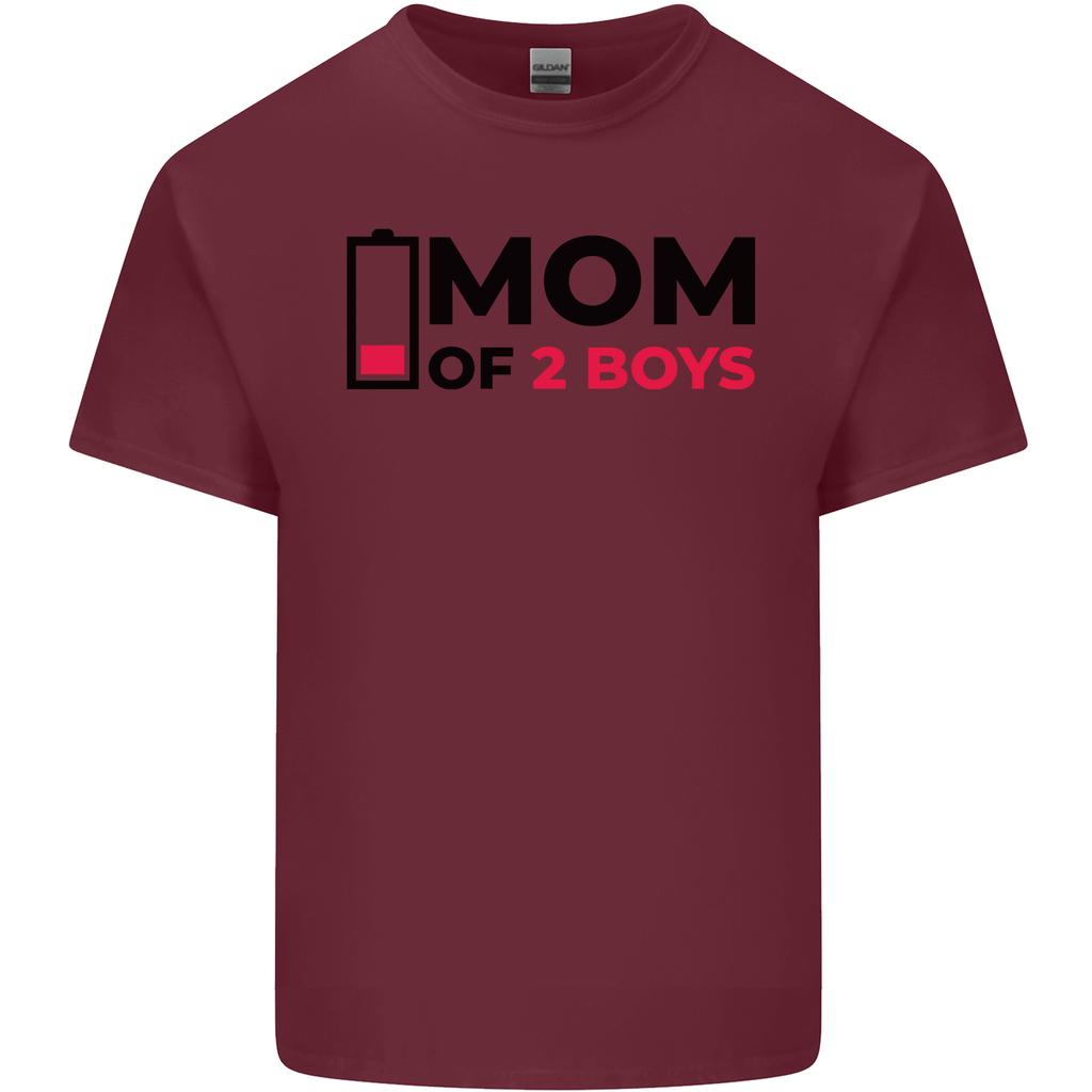 Mom of Two Boys Funny Mothers Day Unisexs Light Cotton TShirt