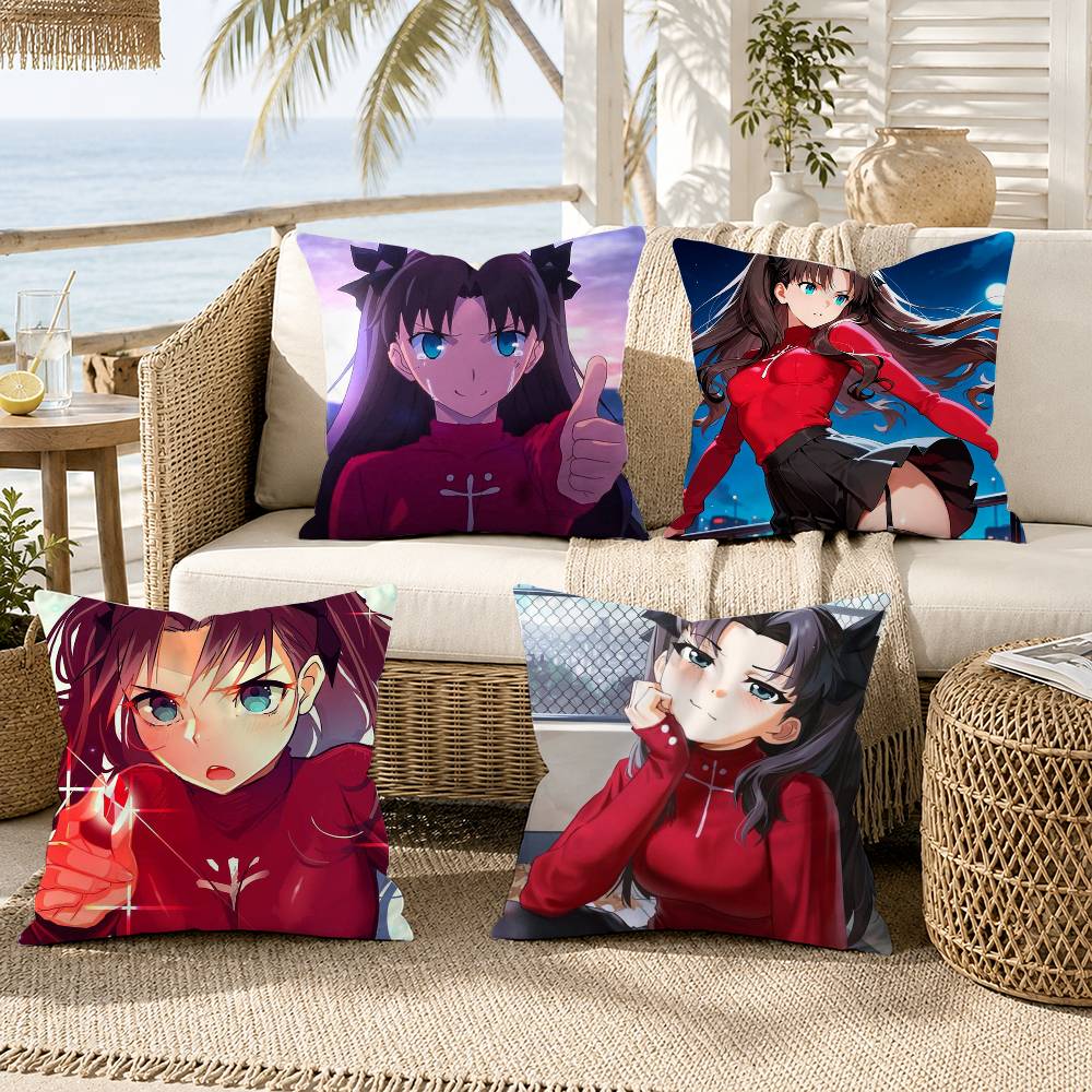 Тосака Рин Аниме Девушка Fate Stay Night Наволочка для Дивана Гостиной Домашний офис Декор Защитный Чехол