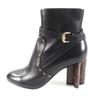 Excellent LOUIS VUITTON Ankle boots Monogram belt design leather Women 37 Used