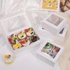 20pcs Transparent Cupcake Packaging Boxes with Windows Suitable for 4 and 6 Cupcake Packaging Boxes, Suitable for Baking Takeout Cupcake Boxes