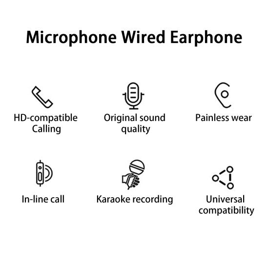 Проводные наушники-вкладыши с микрофоном, компьютерная игровая гарнитура с регулируемой громкостью для iPhone, Android, Huawei