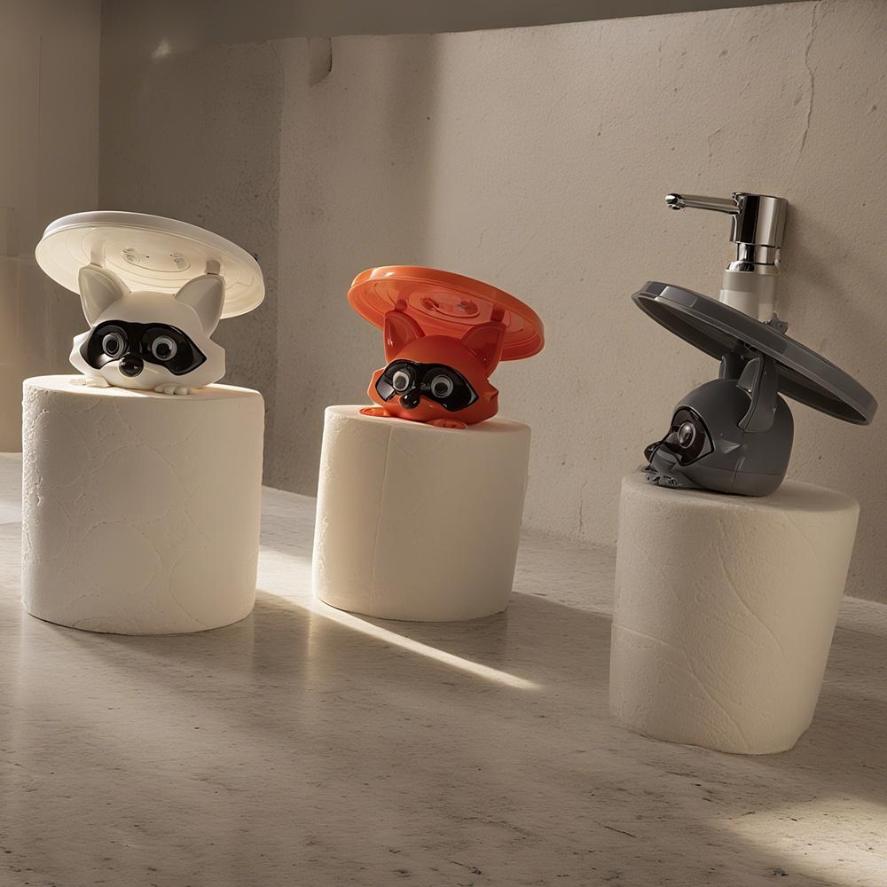 1/3 шт. Милый енот в форме животного держатель для туалетной бумаги Смешной держатель для туалетной бумаги Напольный держатель для бумаги для ванной комнаты для украшения