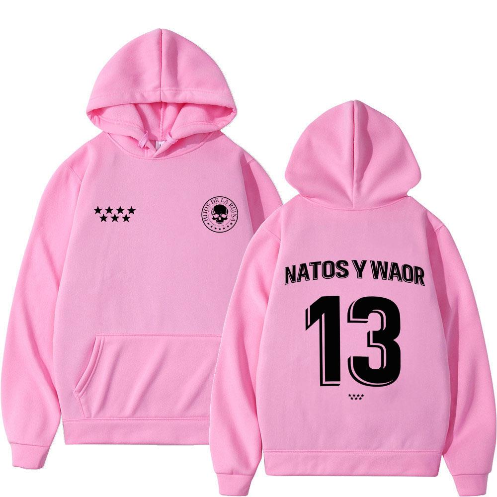 2025 Autumn/Winter New Singer NATOS WAOR 13 Hoodie Men's and Women's Fashion Hip Hop Hoodie Loose Casual Gothic Warm Sportswear