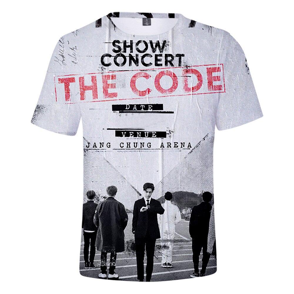 Kpop Monsta X футболка с 3d принтом для женщин и мужчин футболка в стиле Харадзюку K-Pop футболка для членов команды футболки с короткими рукавами уличная одежда 