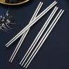 10 Pairs Set Stainless Steel Chopsticks Restaurant Kitchen Accessories Anti-slip and Moldproof Hotel Commercial Tableware