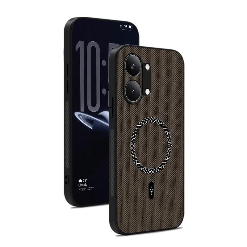 Для чехла телефона POCO F8 Pro F8 Pro Max, дизайн с текстурой кожи, с магнитной адсорбцией, ударопрочный и устойчивый к падениям
