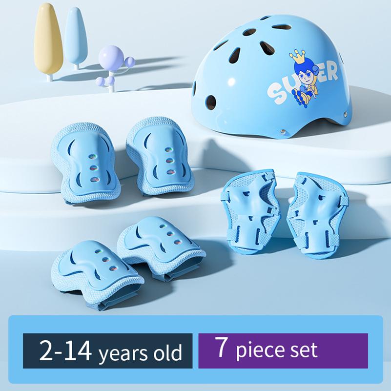 Детское защитное снаряжение шлем налокотники наколенники для девочек 3 4 5 6 7 8 9 10 11 12 лет мальчиков Подходит для катания на роликах и лыжах