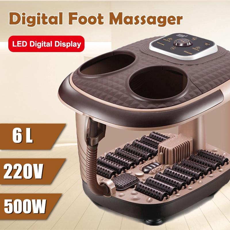 500W  Electric Foot Spa Bath Massager Rolling Vibration Heat Electric Oxygen Bubbles Foot Massage