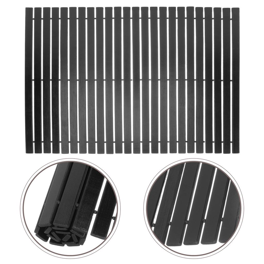 Bamboo Bath Mat Non Skid Floor Cushion Shower Foot Pad Anti Entry Doormat Household Merchandise Decorative