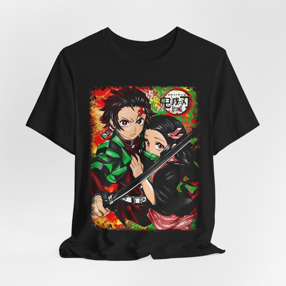 Tanjiro and Nezuko Tee, Japanese Anime Art, Demon Slayer Graphic Shirt - Unisex