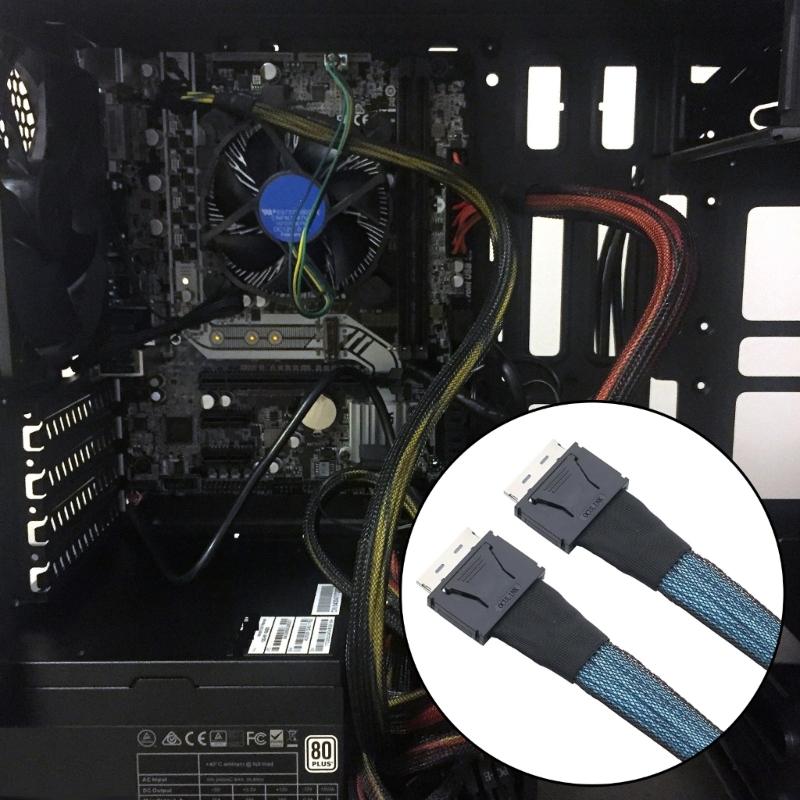 Кабель SFF-8611 PCIe SFF-8611 8I Штекер на SFF-8611 Штекер Кабель-удлинитель данных 50 см/100 см для внешней видеокарты