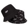 Cotton Double-sided Fisherman Hat Fashion Summer Ladies Sunscreen Hat Tide Letter Printing Wild Basin Hat Hip-hop Bucket Hat