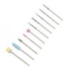 10pcs Nail Drill Bits Set Tungsten Steel Ceramics Professional Less Dust Cuticle Remover Bits