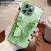 Зеленый Цветок Бабочка Для iPhone 16 E 15 14 13 Plus 12 mini 11 Pro Max XR Xs Max X 7 8 6 6S 2022 Закаленное Стекло Чехол для Телефона