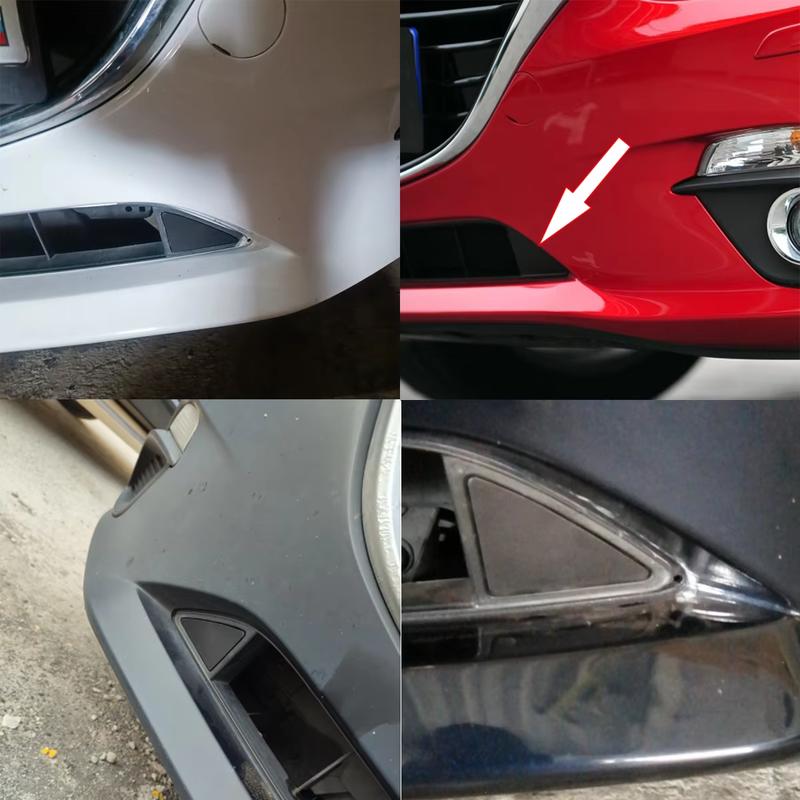 Car Styling Spare Parts For Mazda 3 Axela BM 2014 2015 2016 Black Front Bumper Triangle Cover Left Right Trim Cap Repair Kit