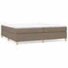 3144550 vidaXL Divan Bed with Mattress Taupe 200x200 Cm Fabric