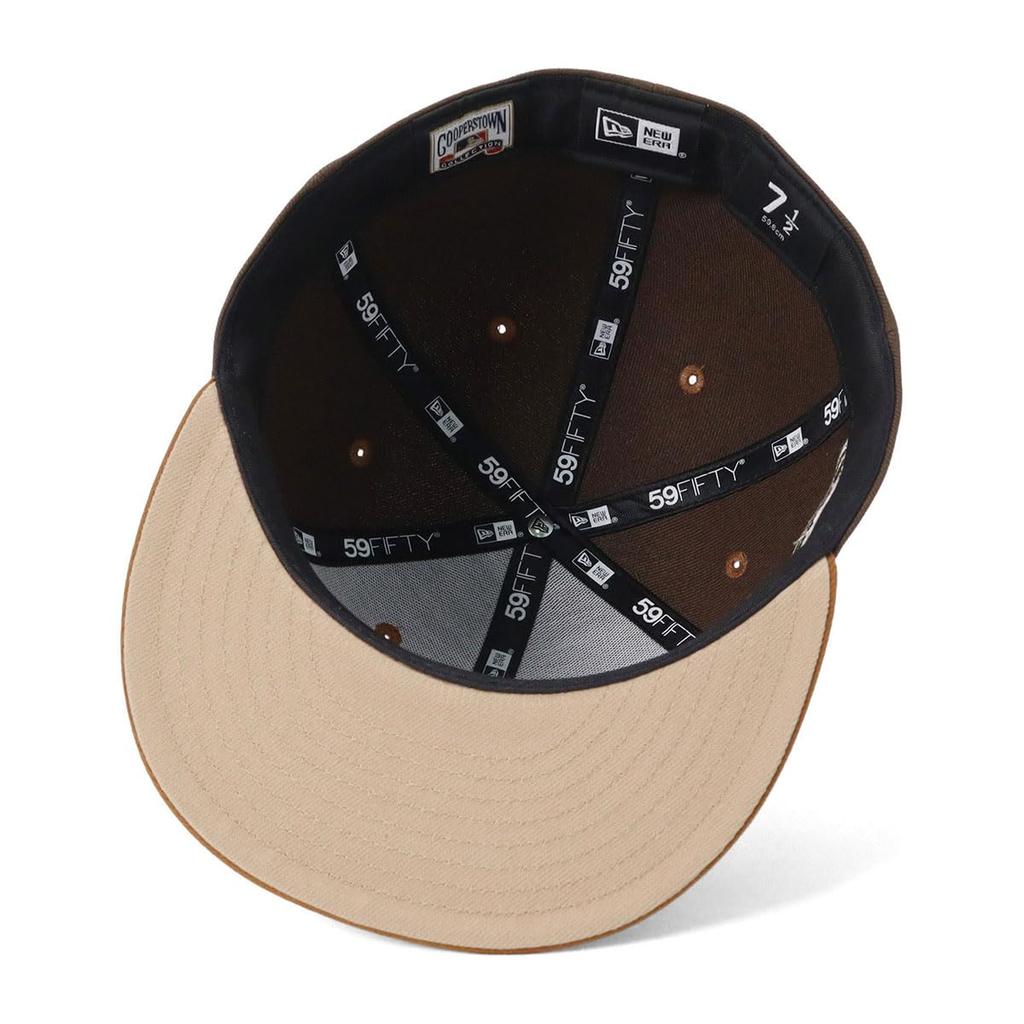 New Era 59FIFTY Cap with Side MLB ONSPOTZ DET 7 DETTIGCO WS1935 WALNUT TOASTED PNT Two-Tone Patch, Exclusive, Walnut, 3/8" (5950)
