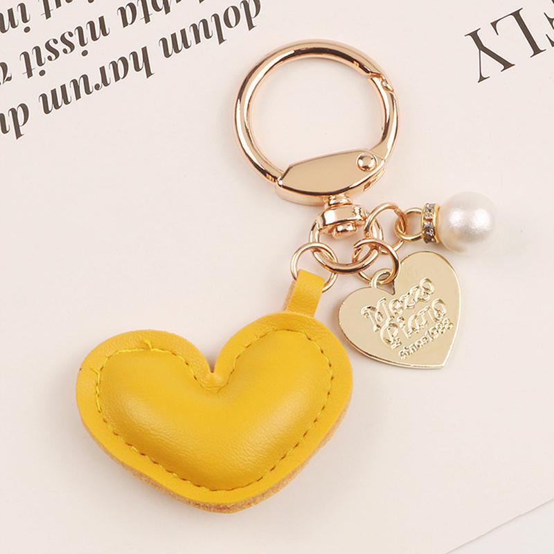 Cute Heart Keychain Phone Bag Backpack Charm Accessory Car KeyChain Creative Schoolbag Pendant