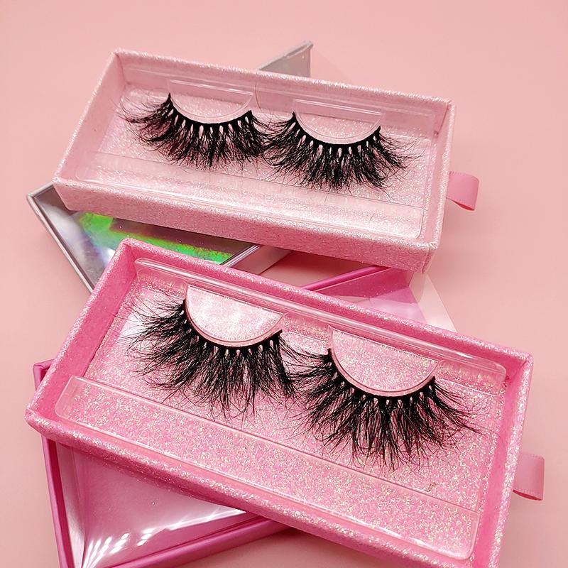 Free Sample Customized Eyelash Box Full Strip 100% Real Mink Lashes Vendor 25mm 20mm 3d Mink Lashes