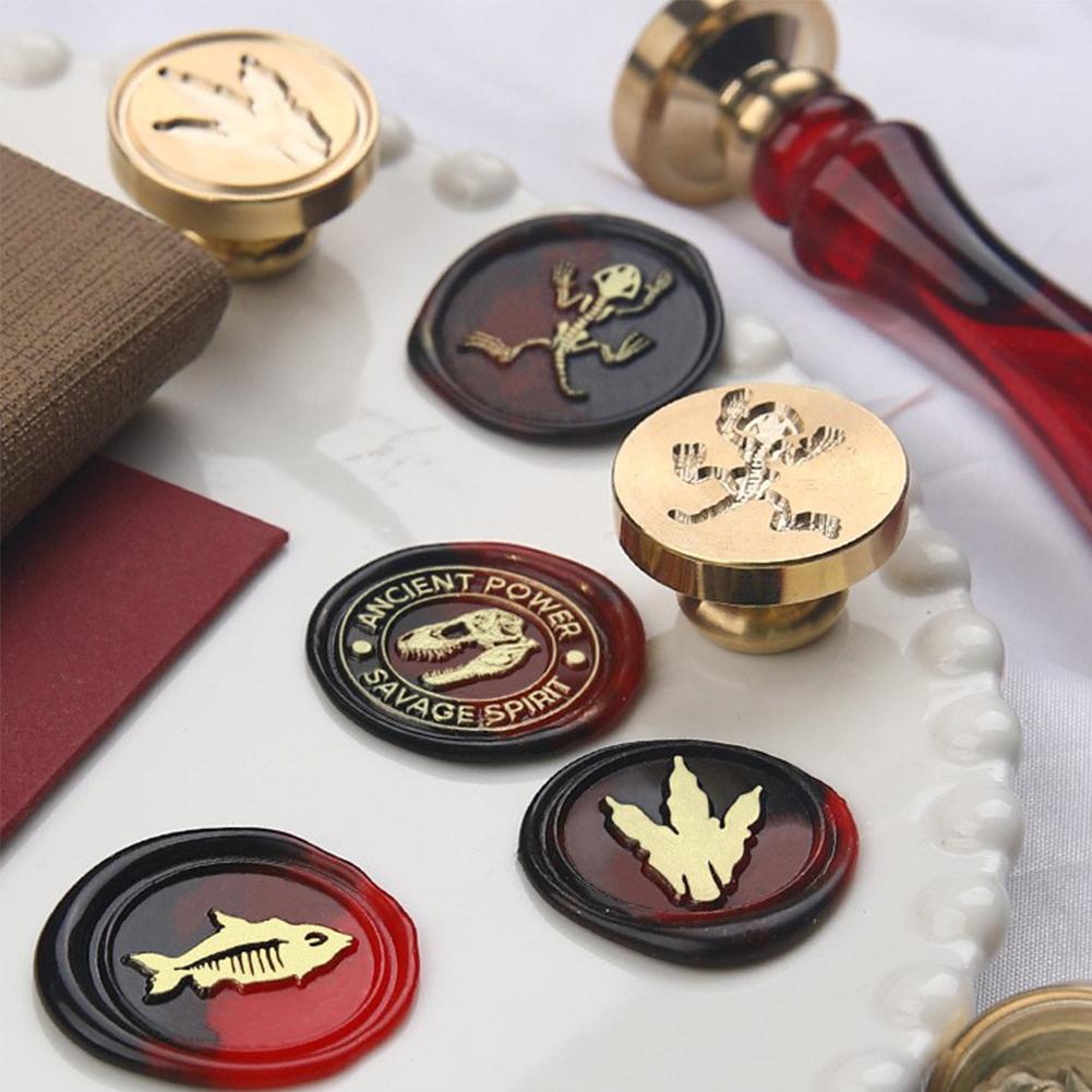Меловой ископаемый Запечатывающие Штампы Голова Ископаемого Динозавра Восковая Печать Для Скрапбукинга Украшение Конверта Приглашения