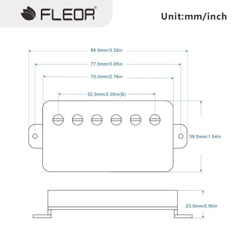 FLEOR Alnico5 Гитара Хамбакер Звукосниматель, Черный, Бриджевый Звукосниматель для Гитар в Стиле LP