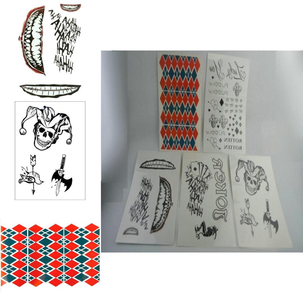 Отряд Самоубийц Харли Квинн Тату Наклейка Переводная Наклейка для Хэллоуин Декора