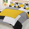 Желтый Серый Черный Лоскутное Абстрактное Искусство Средневековый Стиль Пододеяльник Наволочка Постельное Белье Пододеяльник Двуспальная Кровать Домашний Текстиль