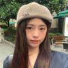 Big Head Beret Women's Autumn and Winter Face Showing Small Retro Japanese Painter Hat Korean Version Versatile Forward Hat