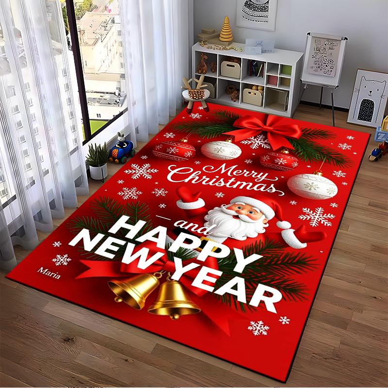 Santa Christmas Rug - Non-slip rug suitable for living room and bedroom sofas